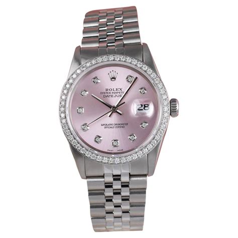 pink rolex women's|rolex 34 datejust pink face.